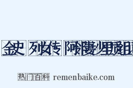 金史·列女传·阿邻妻沙里质组词是什么意思的图片